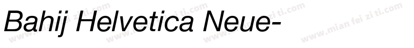 Bahij Helvetica Neue字体转换
